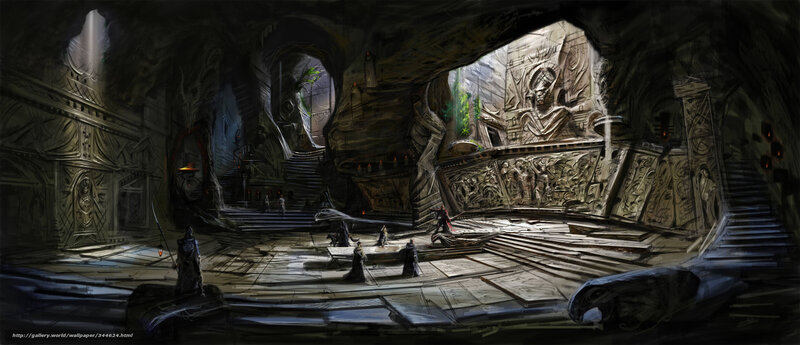 ancient cave temple interior