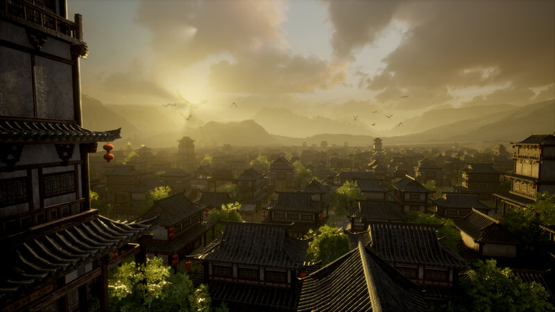 Ancient Chinese City — Gray