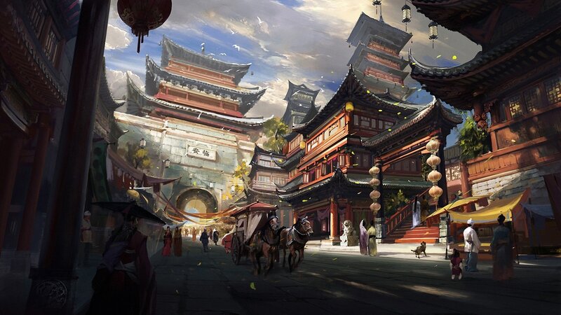 Ancient Chinese city street