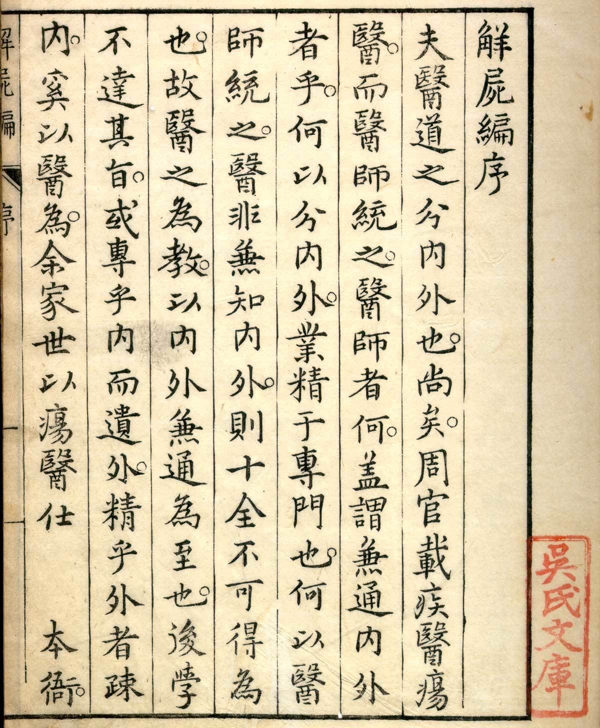 Ancient Chinese medical text