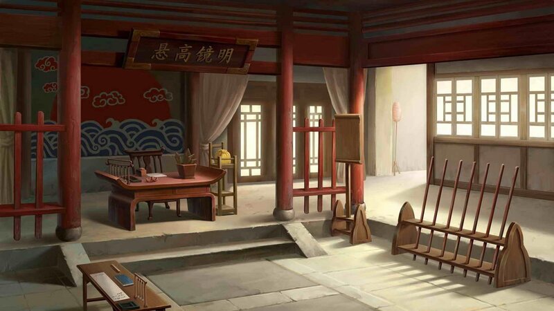 ancient chinese office interior