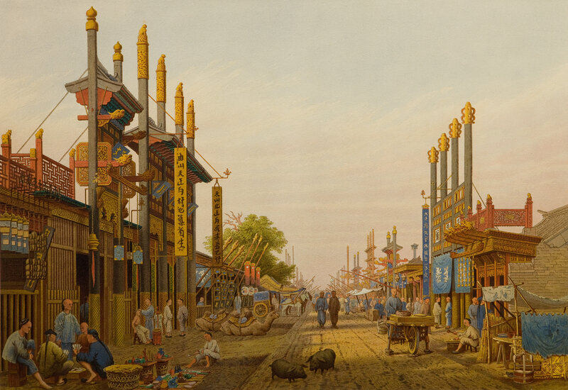 Ancient Chinese Street Market