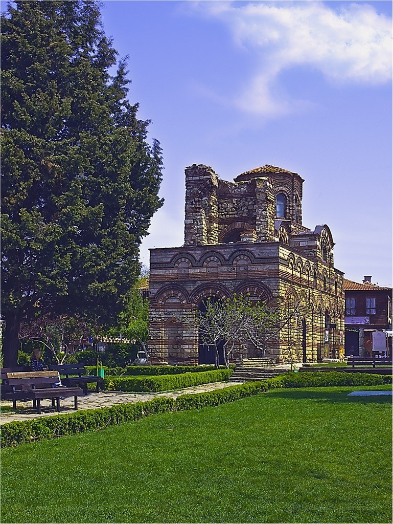 Ancient church in a park