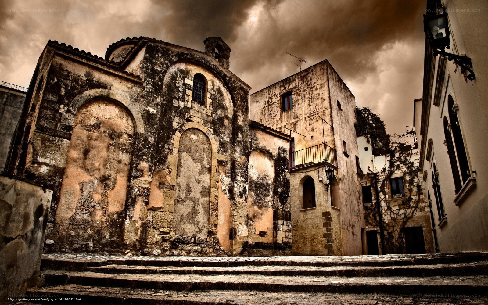 ancient church in old town