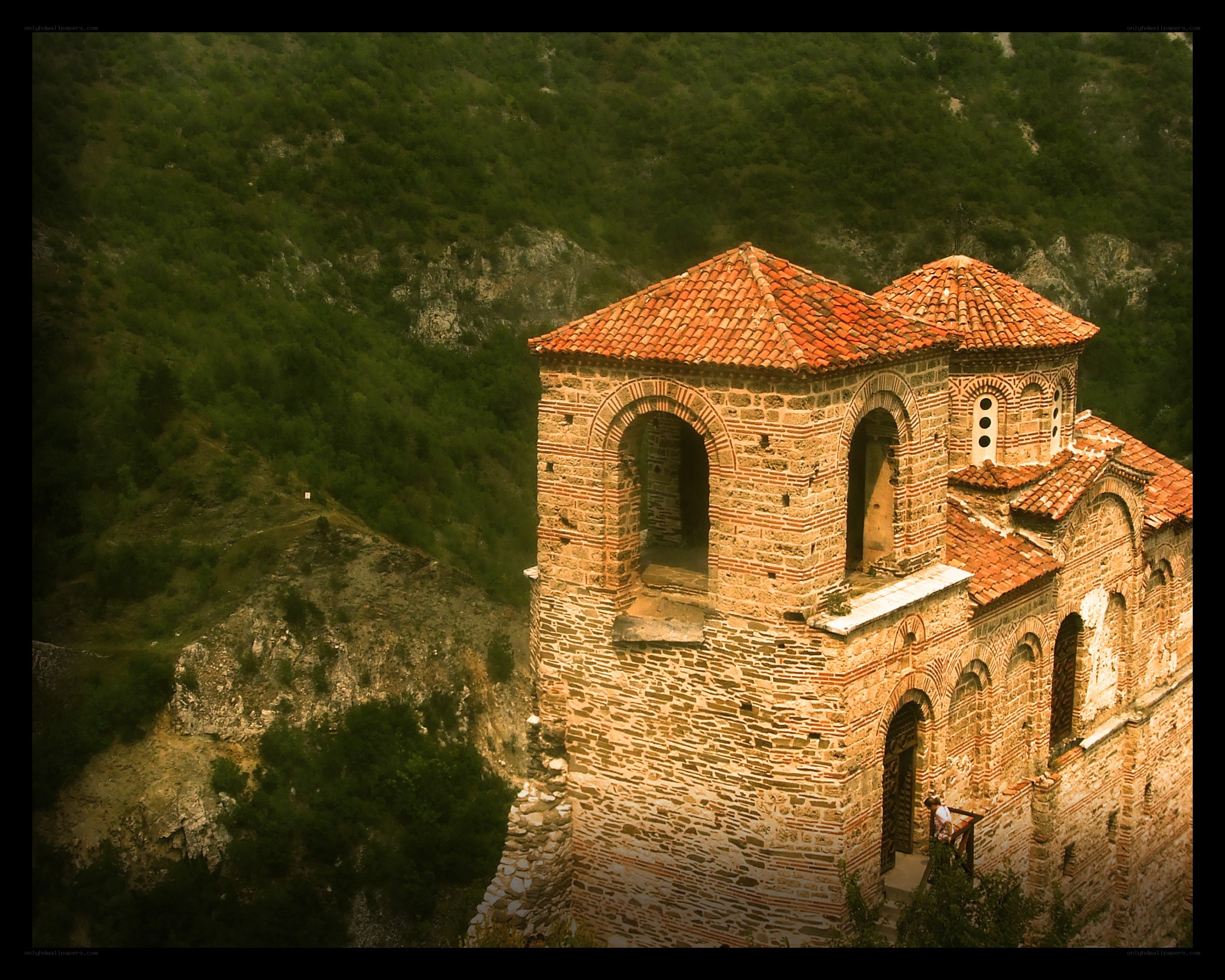 Ancient church on a hillside