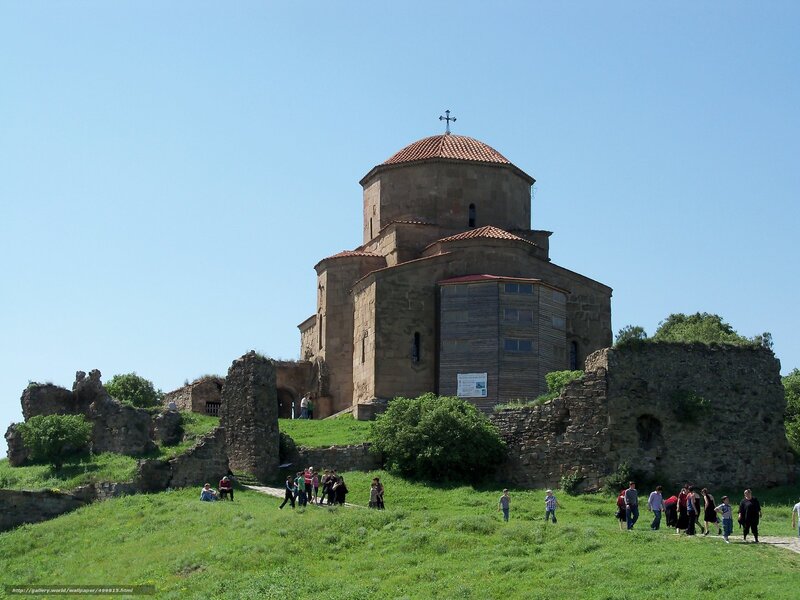 Ancient Church on Hill — Green