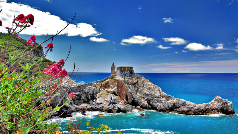 Ancient Church on Rocky Cliff
