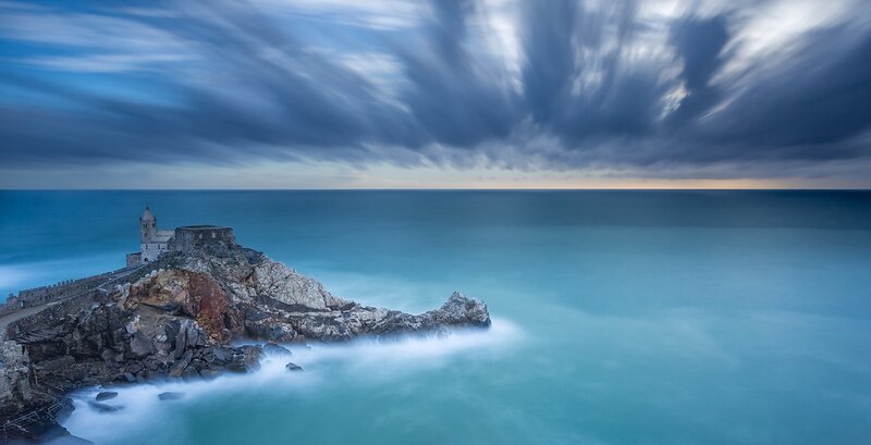Ancient Church on Rocky Coast
