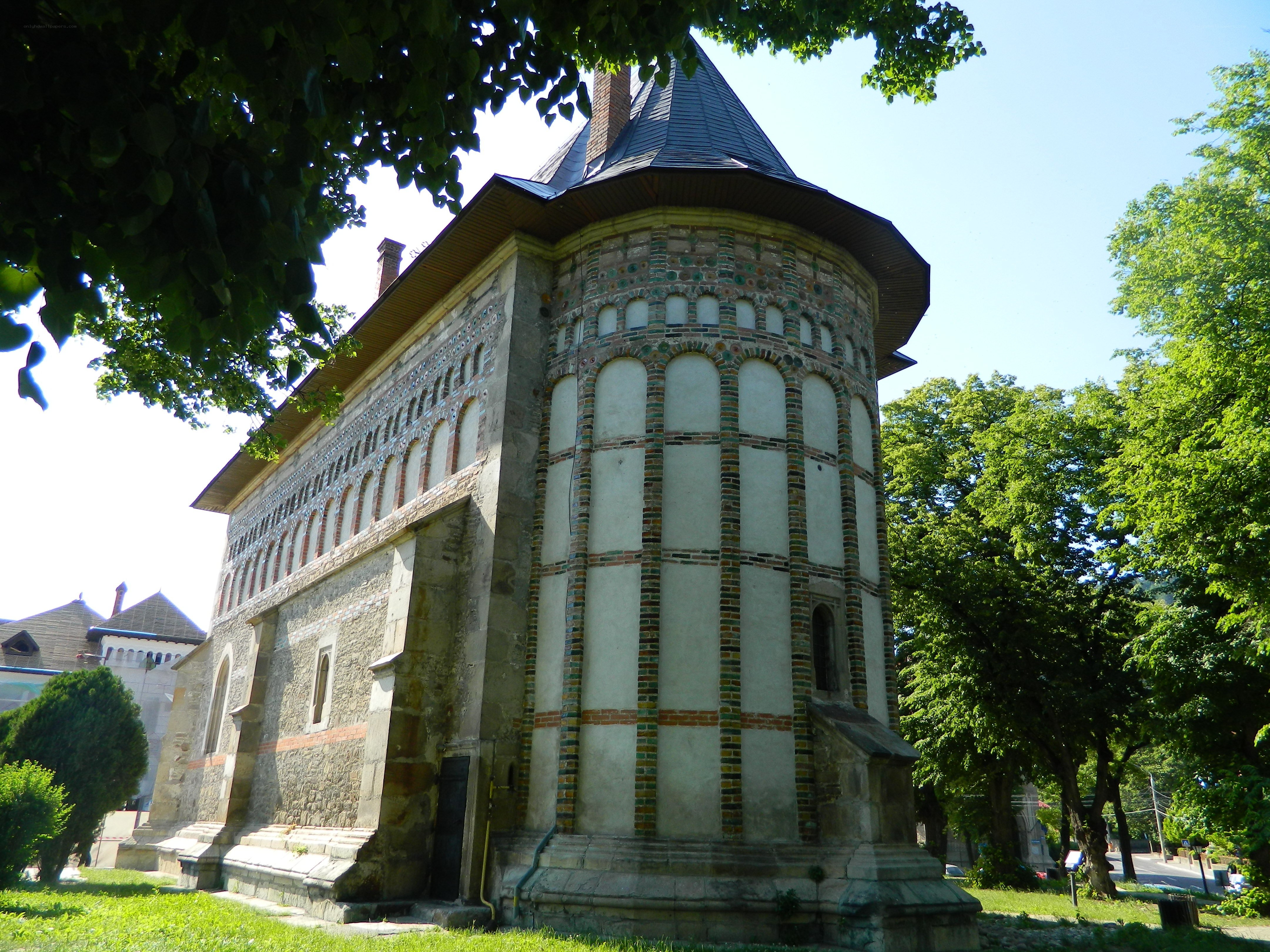 ancient church with round tower
