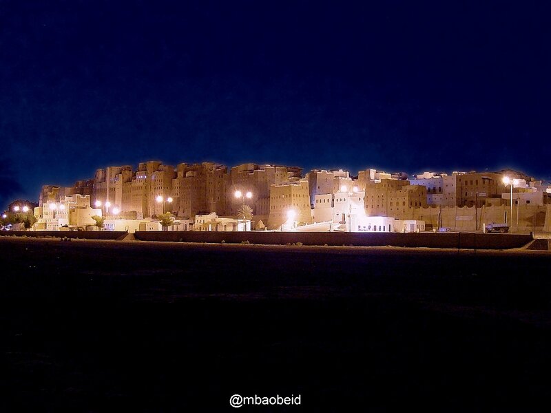 Ancient City at Night — Black