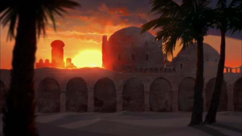 Ancient City at Sunset — Orange, Serene