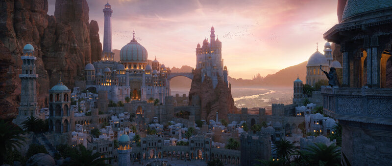 Ancient City at Sunset — Pink