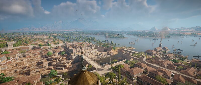 Ancient City by River — Brown