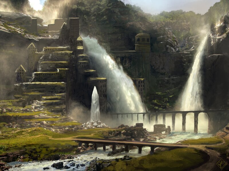 Ancient City by Waterfalls