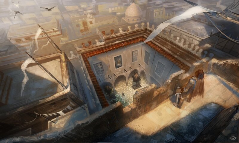 ancient city courtyard view