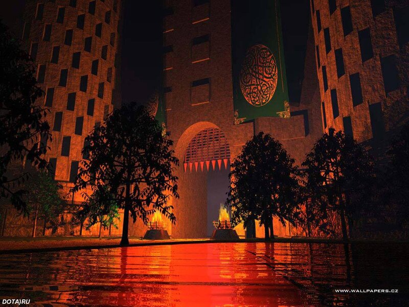 Ancient City Gate at Night