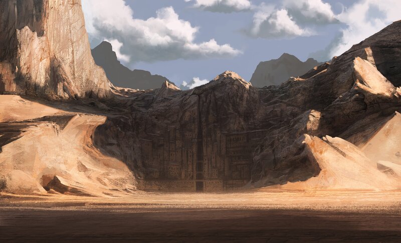 Ancient City in Canyon — Brown, Desolate