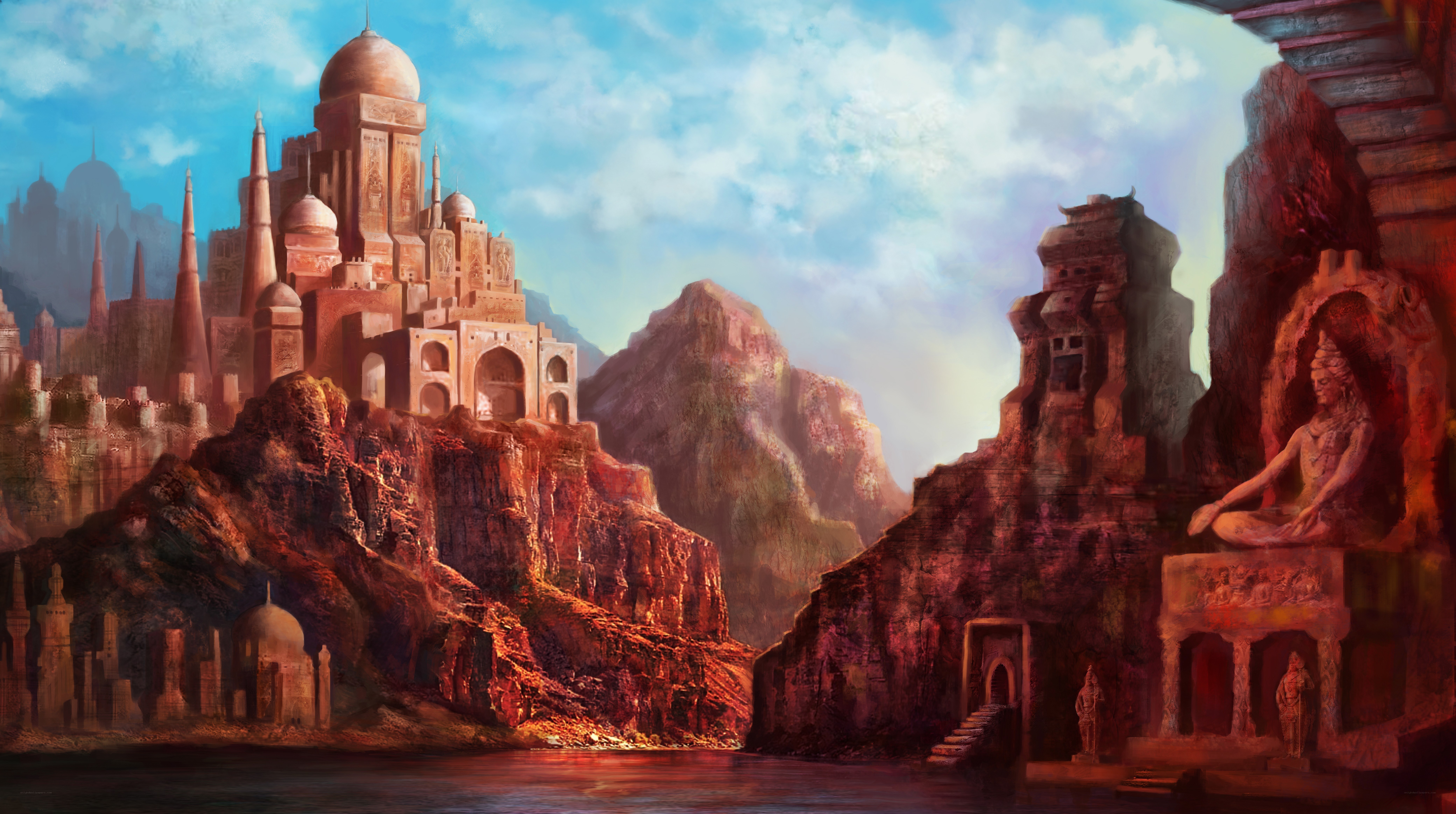 ancient city on a cliff