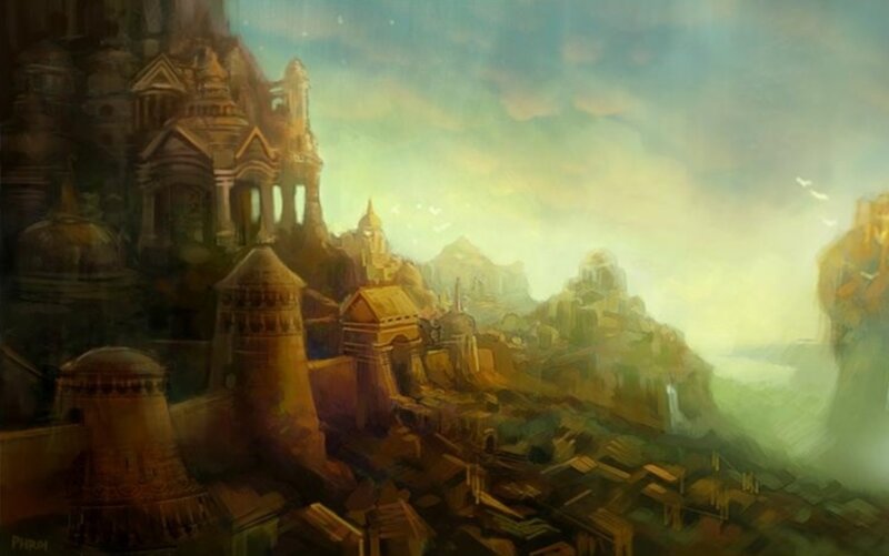 ancient city on a cliff