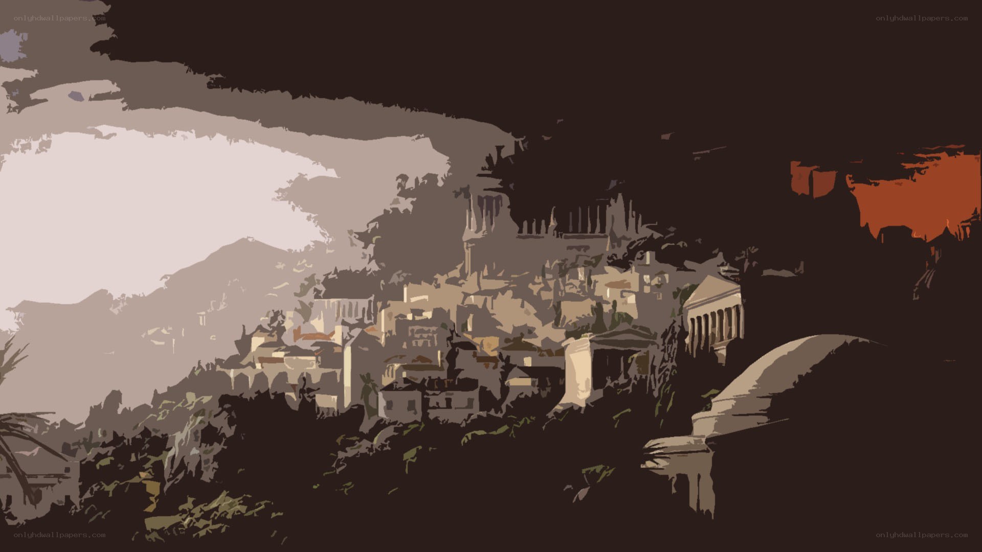 ancient city on a hill
