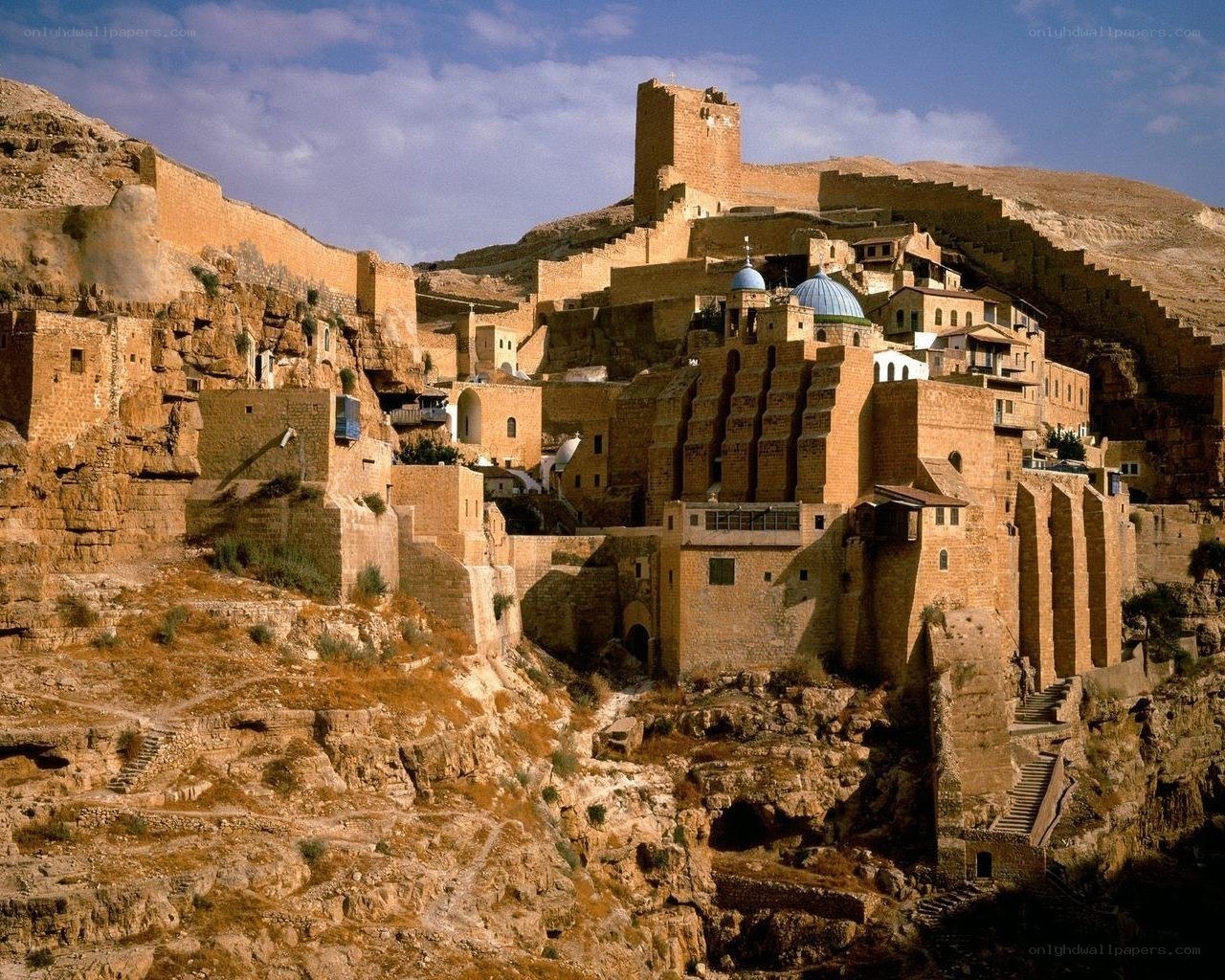 ancient city on a rocky hillside