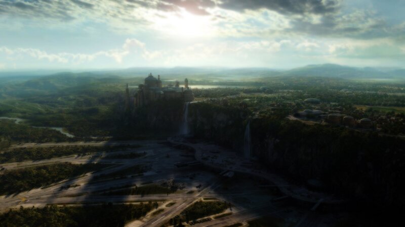 Ancient City on Cliff — Green