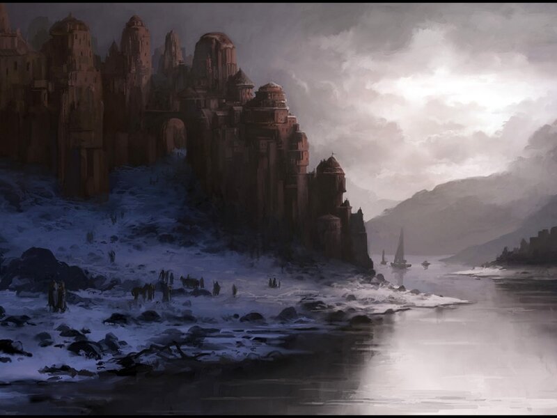 Ancient City on Cliff