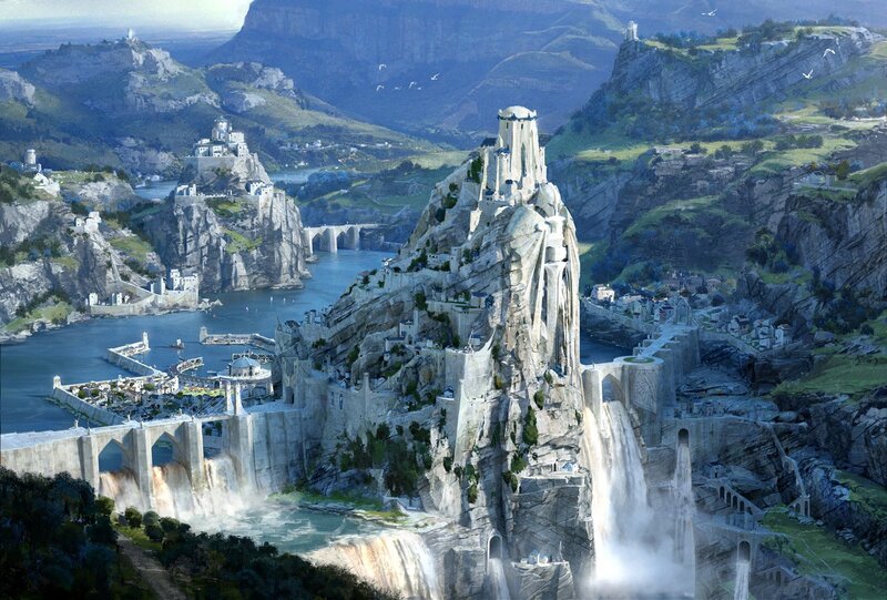 Ancient City on Cliffs — Blue