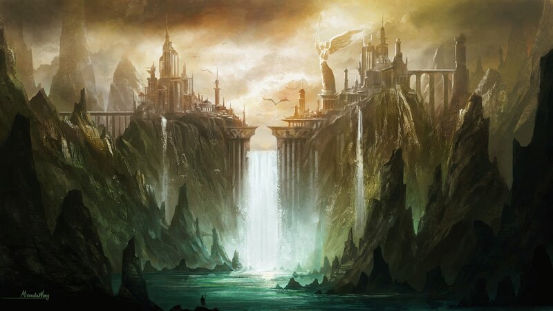 Ancient City on Cliffs — Brown