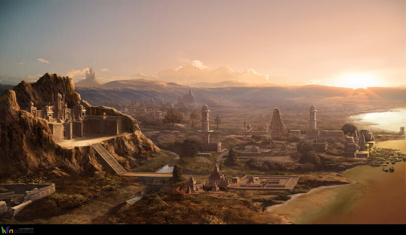 Ancient City on Hillside