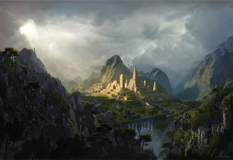 Ancient City on Mountain — Green
