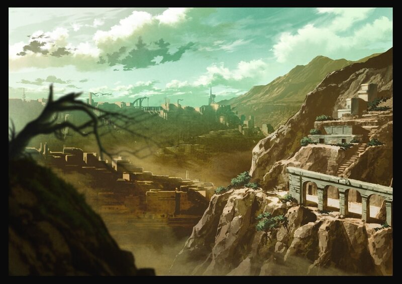 Ancient City Ruins — Green, Dramatic, Afternoon