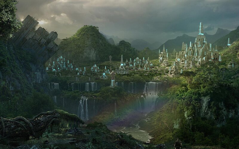 Ancient City Ruins — Green