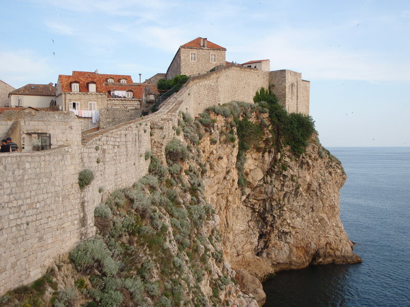 ancient city walls by the sea