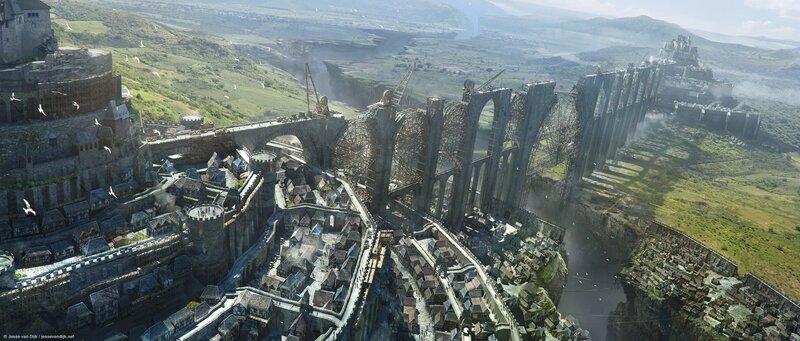 Ancient City with Bridge