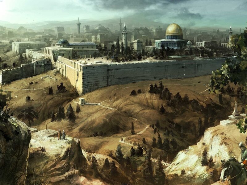 Ancient City with Dome — Brown