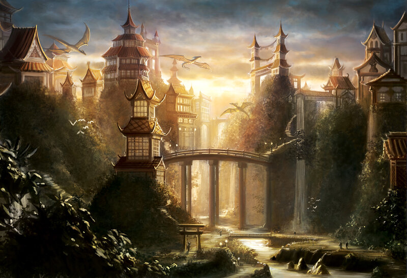 Ancient City with Dragons
