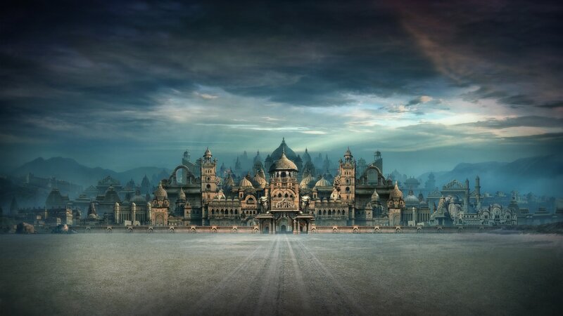 Ancient Cityscape — Gray