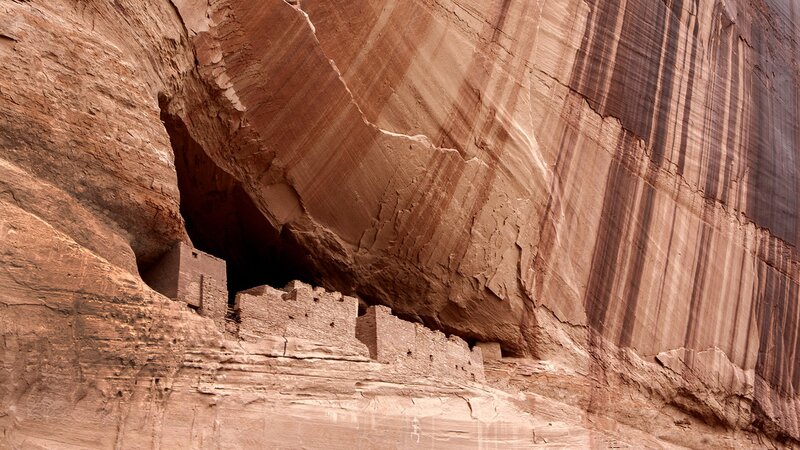 Ancient Cliff Dwelling — Brown, Dramatic, Photograph