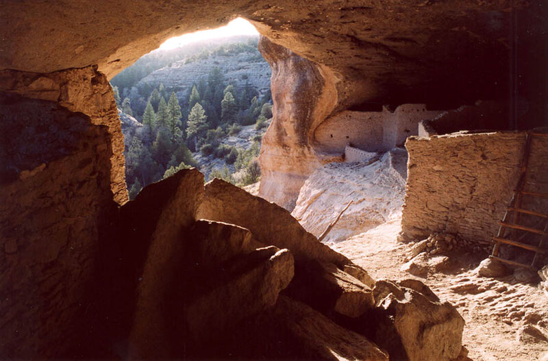 Ancient cliff dwelling view