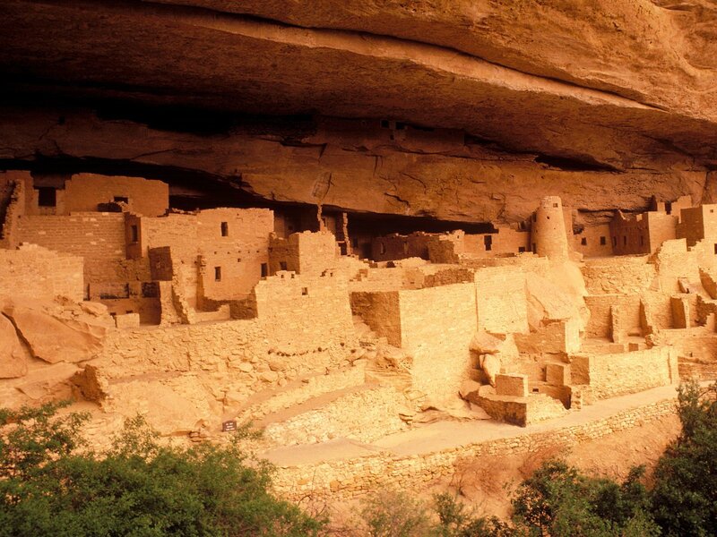 Ancient cliff dwellings at Mesa Verde