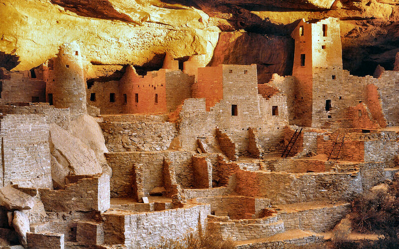 Ancient Cliff Dwellings — Brown, Dramatic