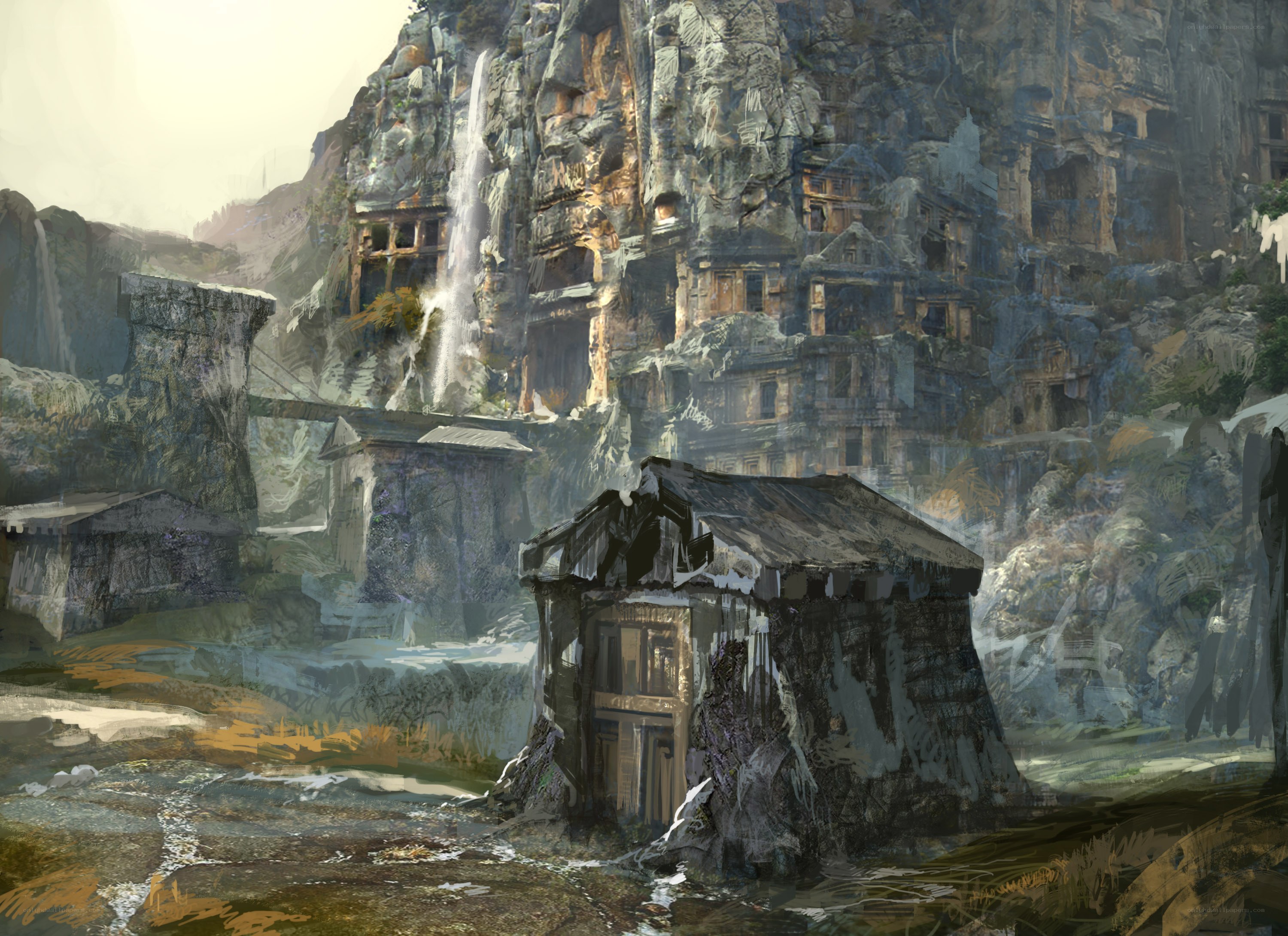 ancient cliffside village