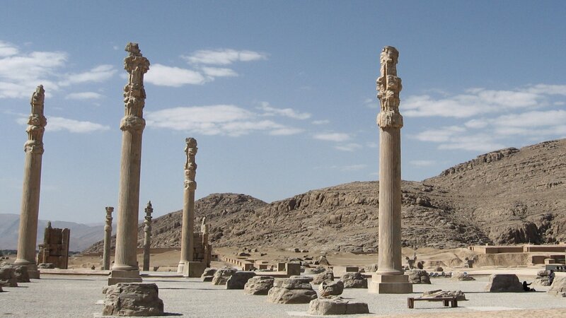 ancient columns at persepolis