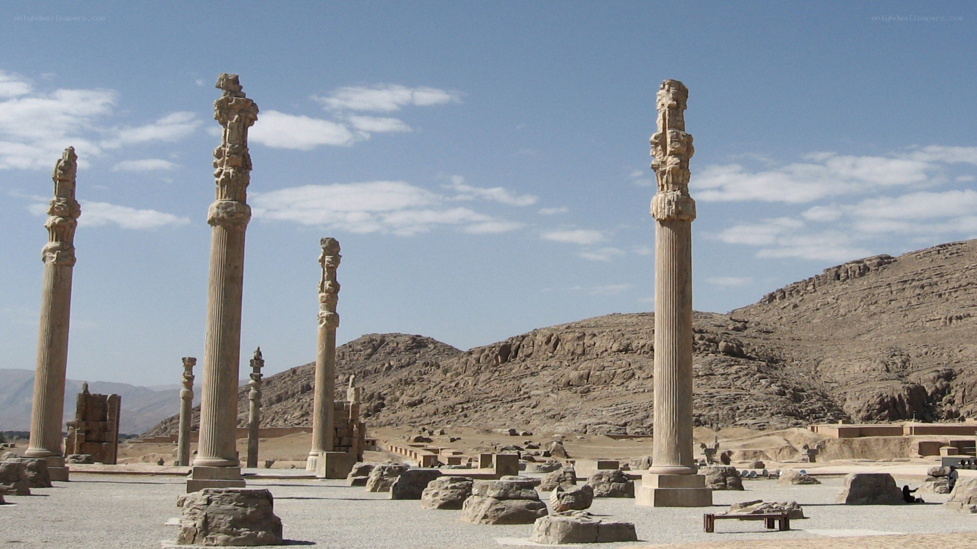 ancient columns at persepolis