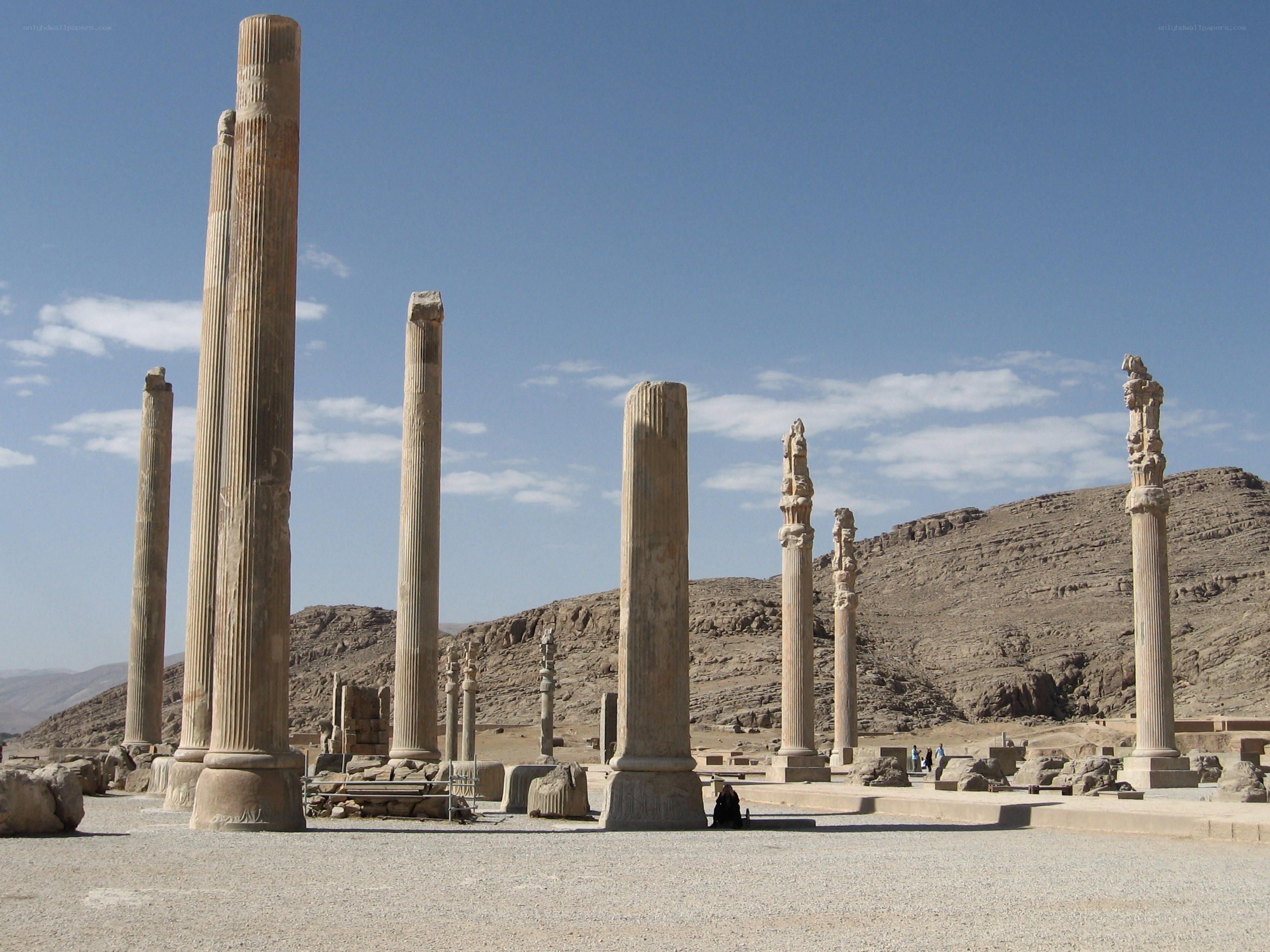 ancient columns at persepolis