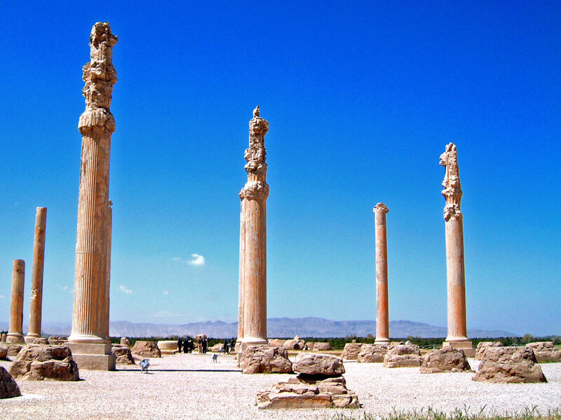 ancient columns at persepolis