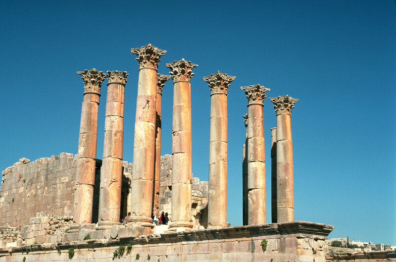Ancient columns in Jerash