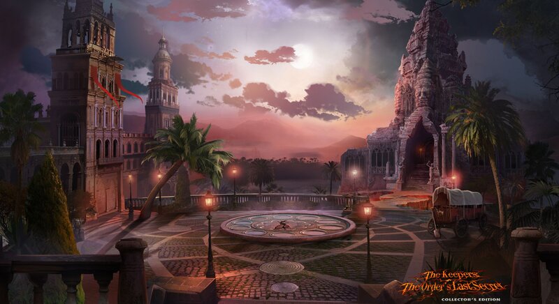 Ancient Courtyard at Dusk