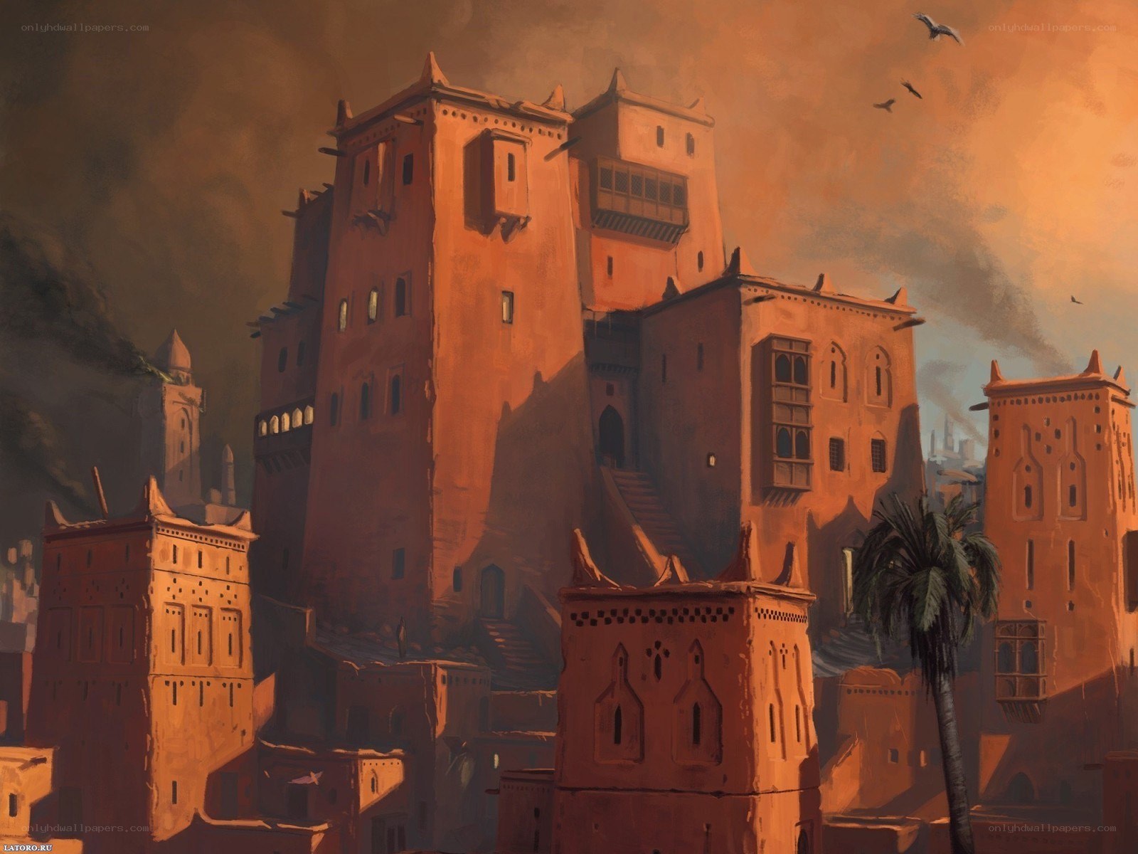 ancient desert cityscape